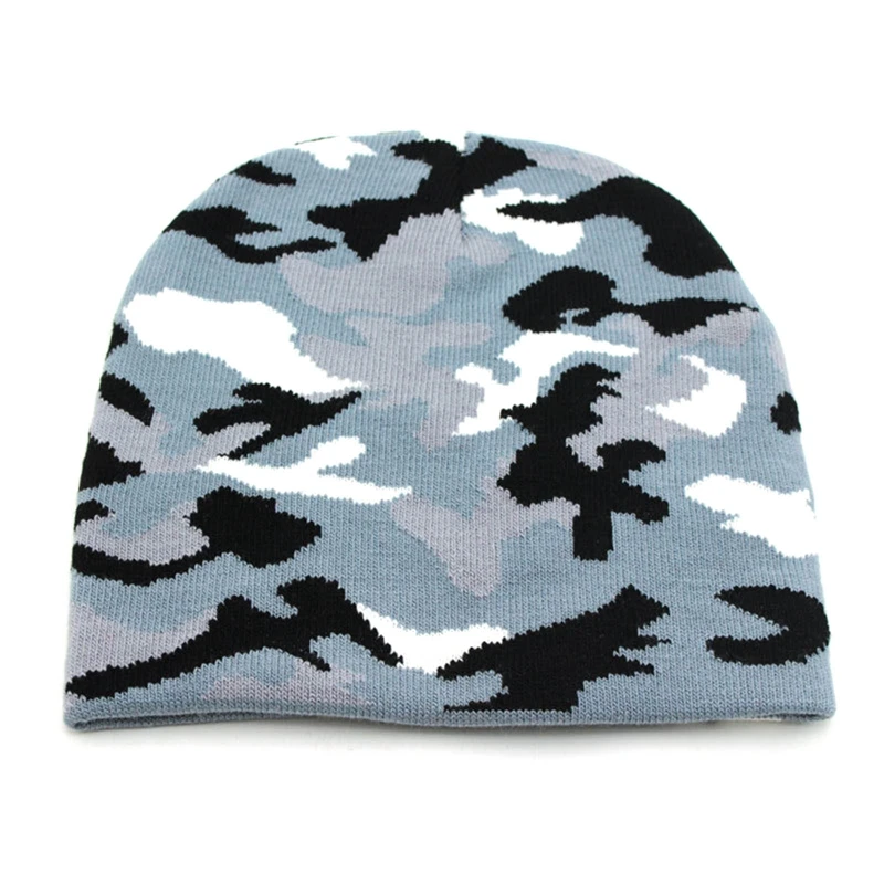 Camouflage Knitting Beanie Hats Cotton Warm Skullies Beanies Caps for Man Women Autumn Winter Wool Caps Knitted Bonnet Hats