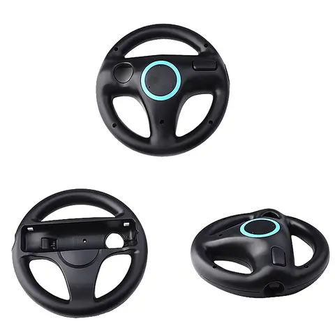 OSTENT Game Racing Steering Wheel for Nintendo Wii Remote Controller for Mario Kart Racing Games Remote Controller