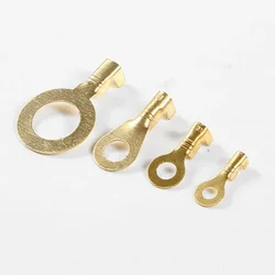 100 adet M3/M4/M5/M6/M8/M10 halka pabuçları halka gözler bakır sıkma terminalleri kablo lug tel konnektörü yalıtımsız Diy çeşitler kiti