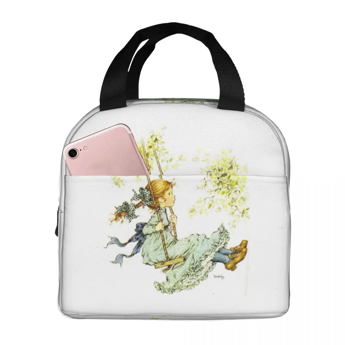 Sarah Kay Swing Girl Lunch Bags Insulated Bento Box Lunch Tote Resuable Picnic Bags Thermal Bag for Woman Children School