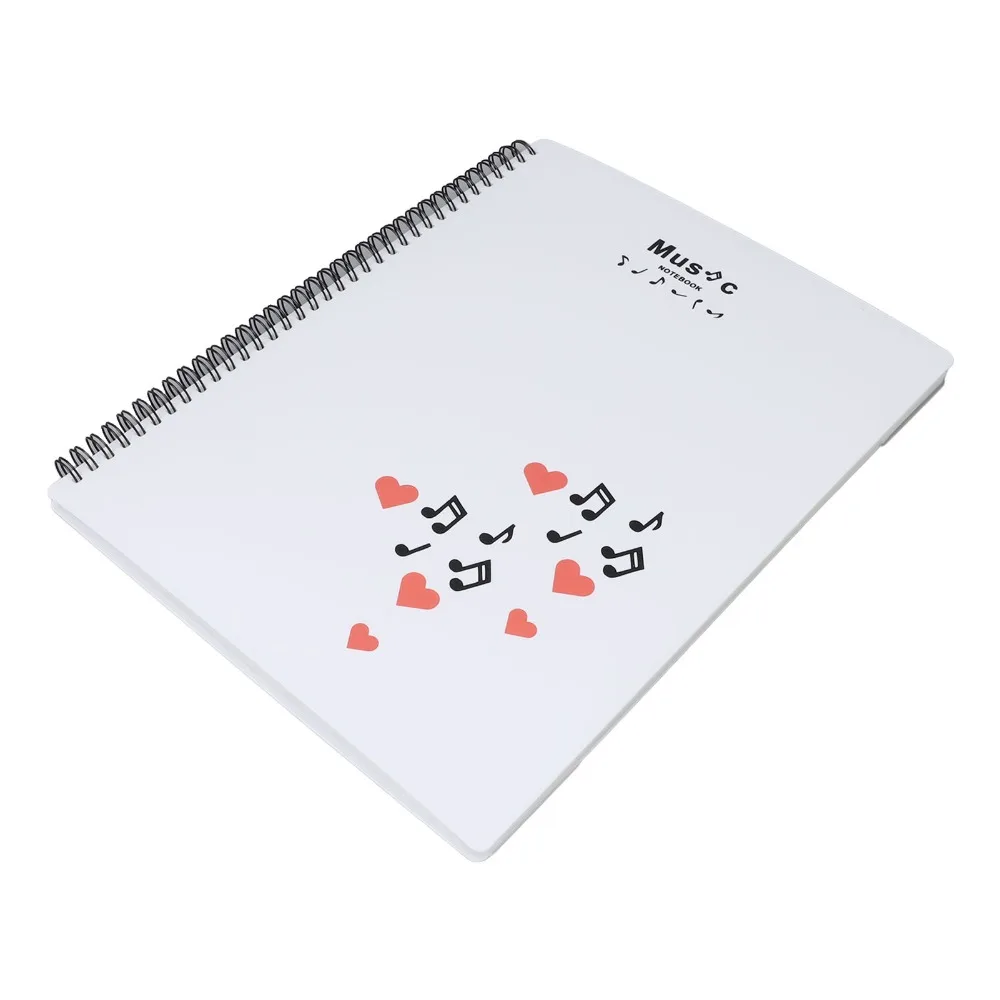 Premium 20 Sheets / 40 Pages Sheet Music Folder Plastic A4 Sheet Music Binder White Portfolio Binder For Sheet Music