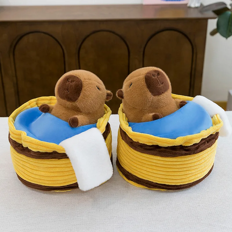 ตุ๊กตาคาปิบาร่านุ่มนิ่มน่ารัก ของเล่นตุ๊กตาคาปิบาร่าแสนสนุก หมอนอิงสำหรับเด็ก ของขวัญคริสต์มาสสุดน่ารัก