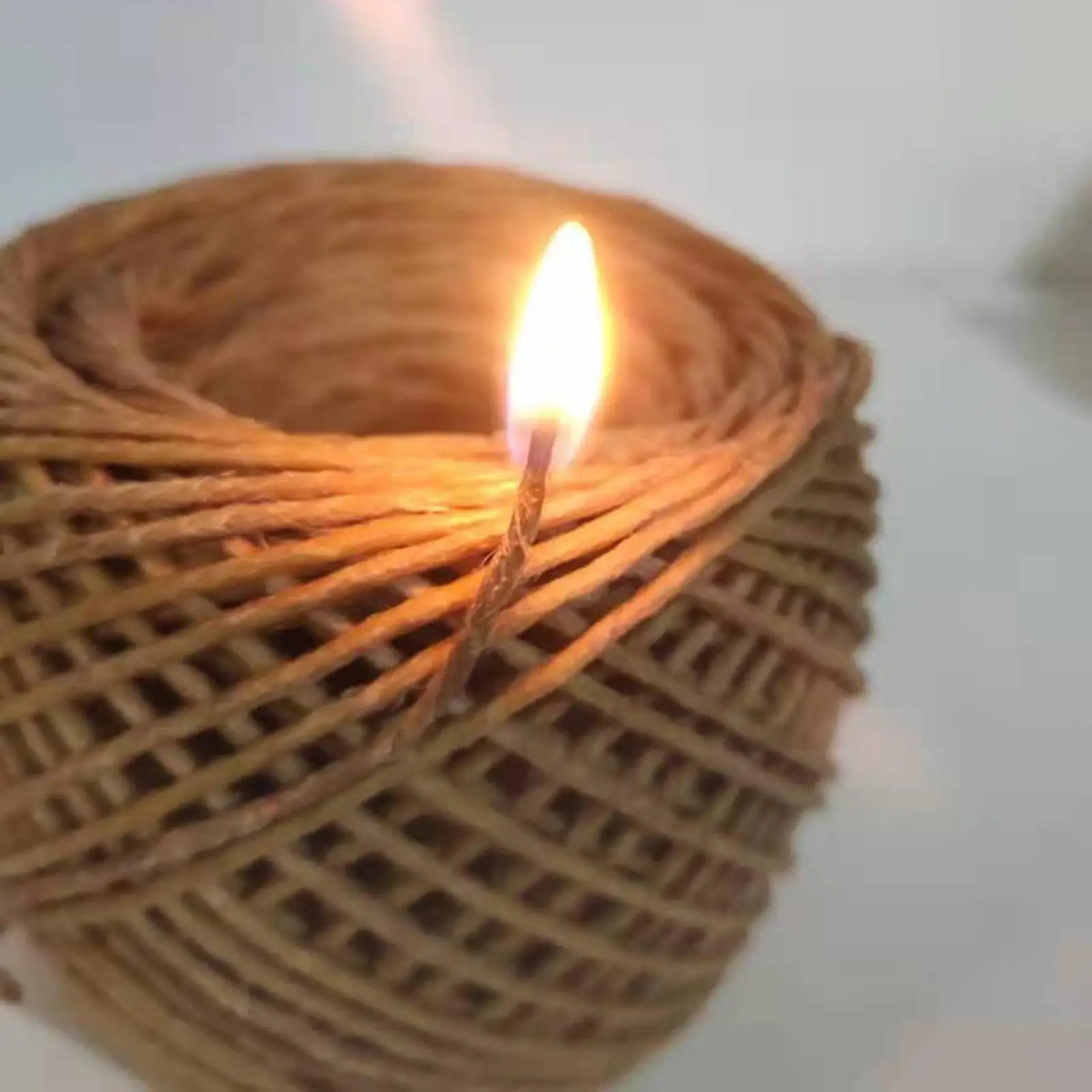 Hemp Wick 2mm Pre Waxed Jute Candle Wick Spool Natural Beeswax Coating for Candle Making Diy