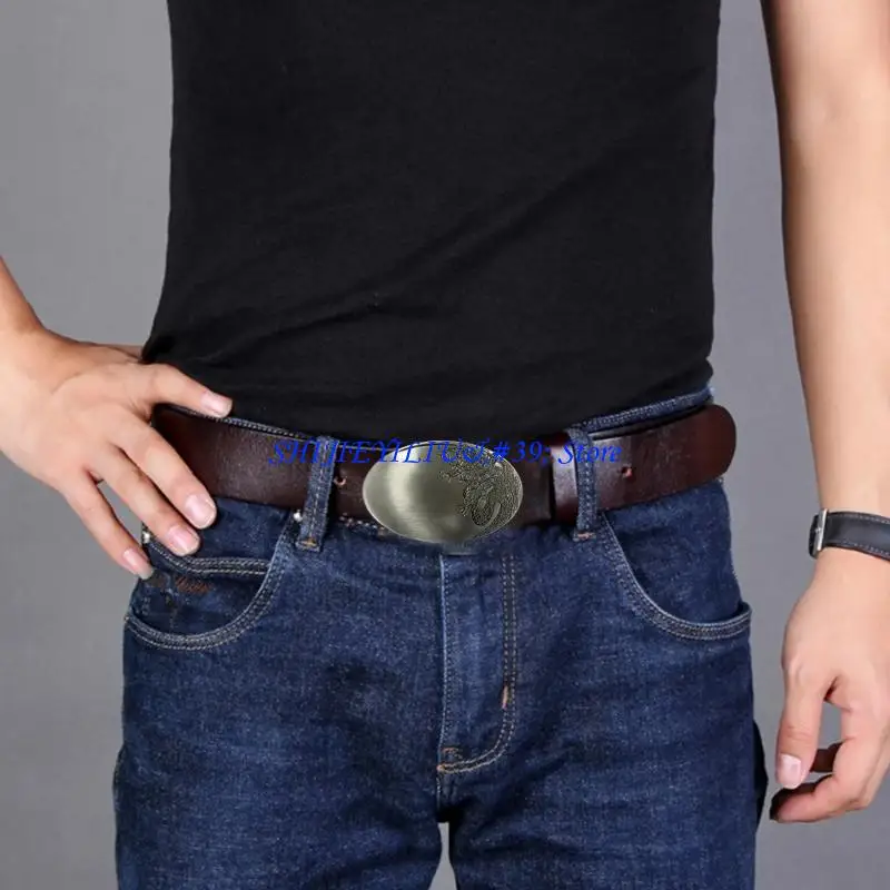 e21f-彫刻ツリーパターンバックルウエスタンベルトバックル男性女性ユニセックスベルトクラスプ