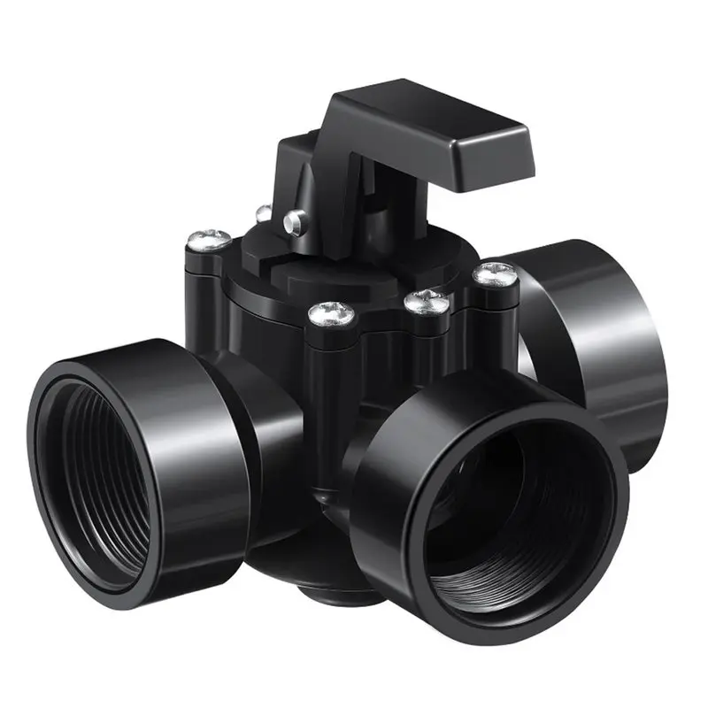Superior-For Pools For Pools And Spas Compatible 3 Way Swimming Pool Diverter Valve Replacement Positive Seal Black,1.5 Inches