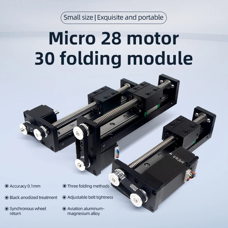 Umot Mini Linear Actuator Module 50-200mm Stroke Slide Table with Nema11 28mm Linear Sliding Table Cnc Sliding  Linear Module