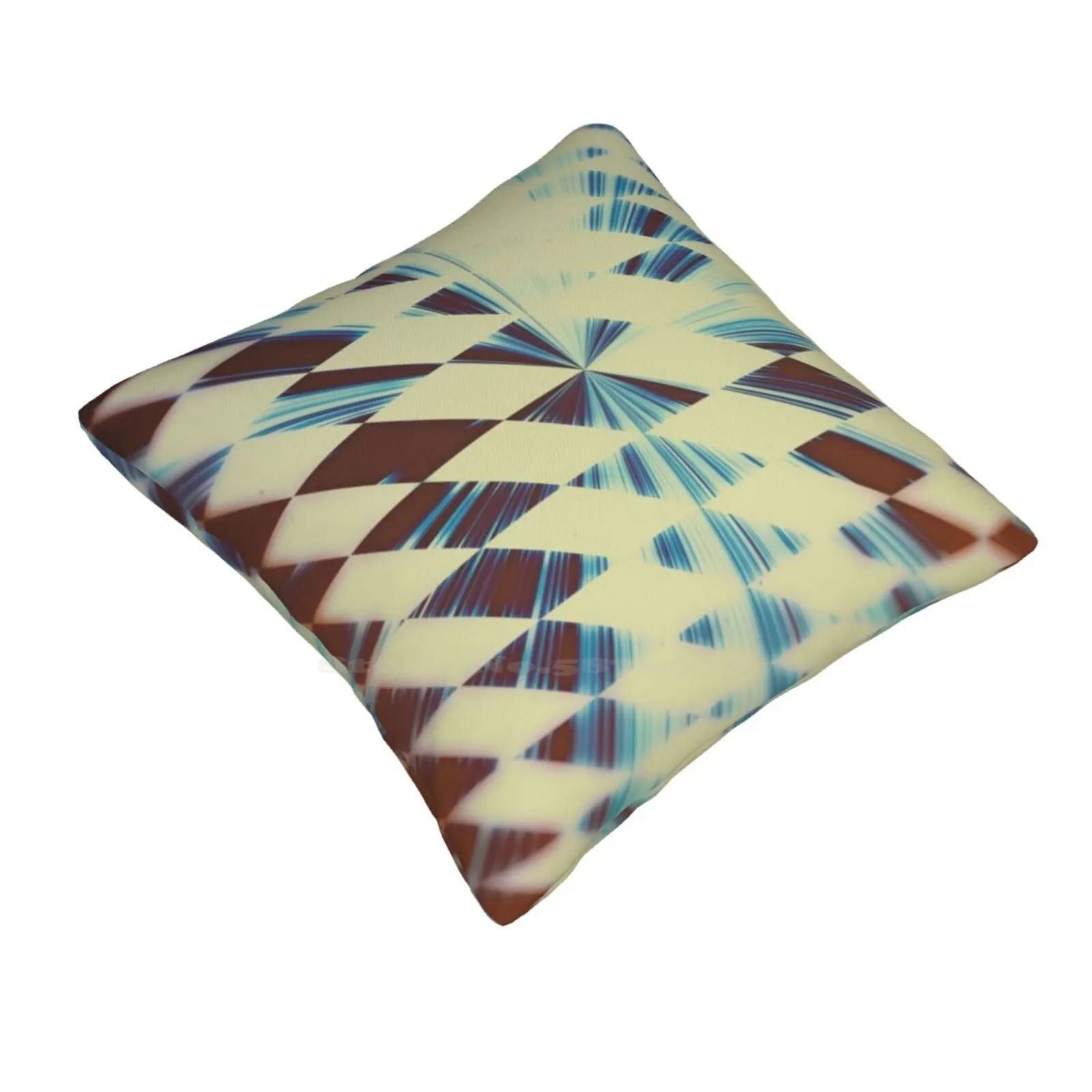 Amblivortex Pillow Cover Hug Pillowcase Pattern Scifi Vortex Avantgarde Abstract Geometric Bold Vibrant Triangles Diamonds