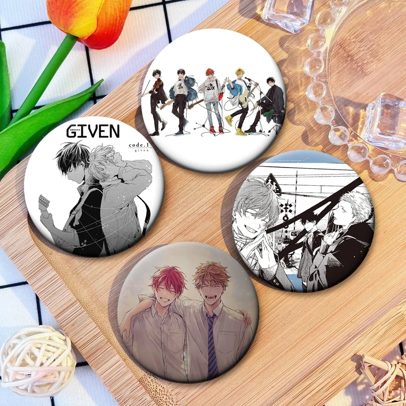 نظرا رائعة أنيمي دبابيس مستديرة اليدوية التلبيب دبابيس Satou Mafuyu Uenoyama Ritsuka الكرتون شارة ظهره اكسسوارات الهدايا