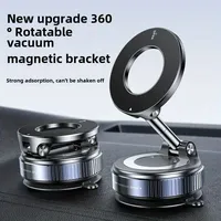 Ultra Strong N52 Magnetic Phone Stand Holder Upgraded Aluminum Alloy 360° Rotatable & Foldable Design with Vacuum Suction Cup