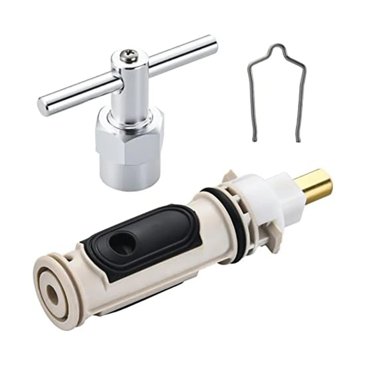 1222 Replacement Cartridge with Tool 104421 and Retaining Clip Tub Shower Repair Kit for Moen One Hanlde Posi