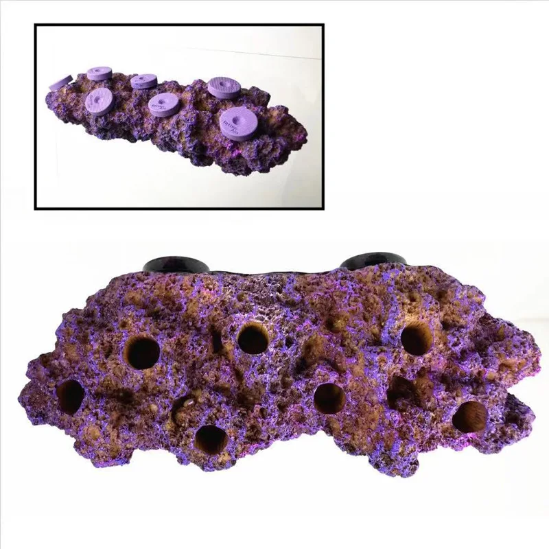 Magnetic Suspension Resin Aquarium, Marine Coral Fish Tank, Real Reef Frag Rack, Resin Landscape, Art