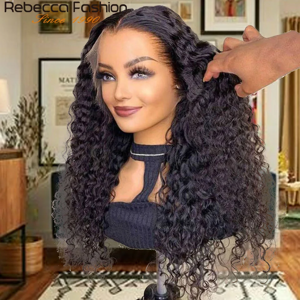 

Christmas Gift Deep Wave Lace Wigs Brazilian Water Wave Wig 13x5X1 Lace Front Wig 4x4 Closure Wig Preplucked Human Hair Wigs