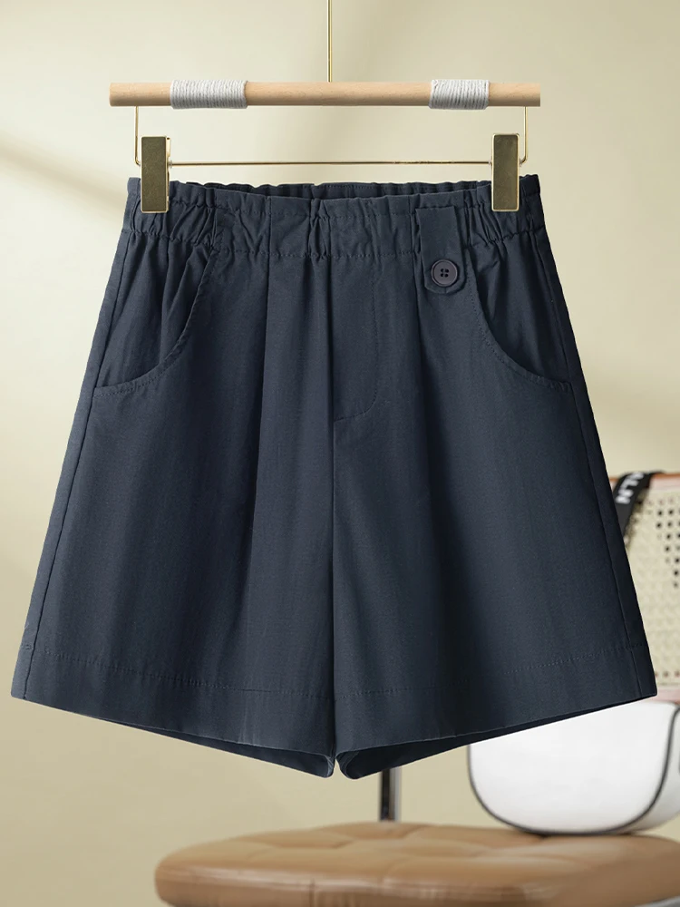 

Ice Silk Loose Shorts Women's Summer Thin High Waist Wide Leg Pants Casual Wear Outerwear A-Line Loose Fit High Waist