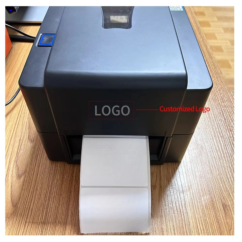 4inch Thermal Transfer Label Printer With USB Satin Ribbon Washing Tag Clothing Label Maker for Wash Care Label Provide Software