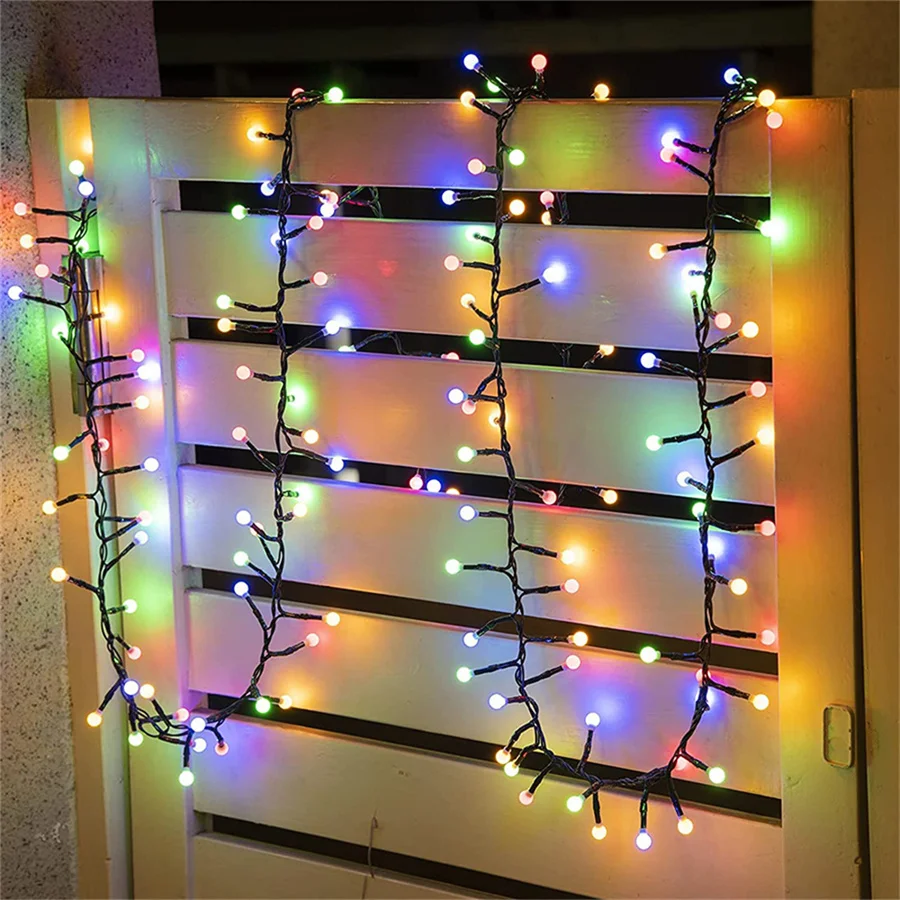 Imagem -04 - Luz Solar ao ar Livre Guirlanda de Fadas para Árvore Luzes de Natal Decoração de Festa de Casamento 250 Led 500 Led