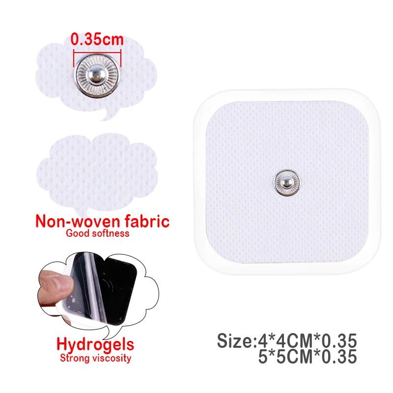 100/50Pcs Tens Electrodes Electrode Pad for Myostimulator Physiotherapy Therapy Machine Pads Slimming Massager Adhensive Gel