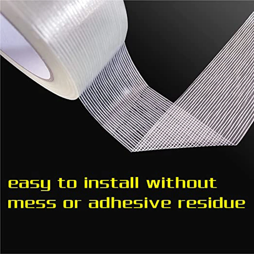 Mono Filament Strapping Tape Heavy Duty Fiberglass Reinforced Transparent Tape