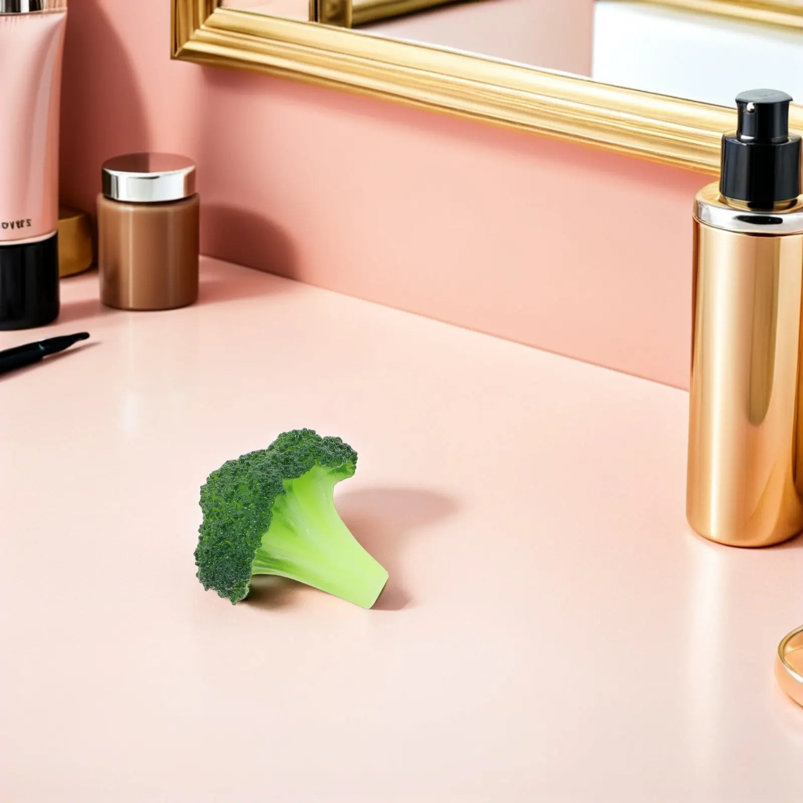 2Pcs Freckle Stamp Kit Creative Fake Broccoli Makeup Accessory Natural Lifelike Freckles Stain Marker Pen Smudge Proof Festival