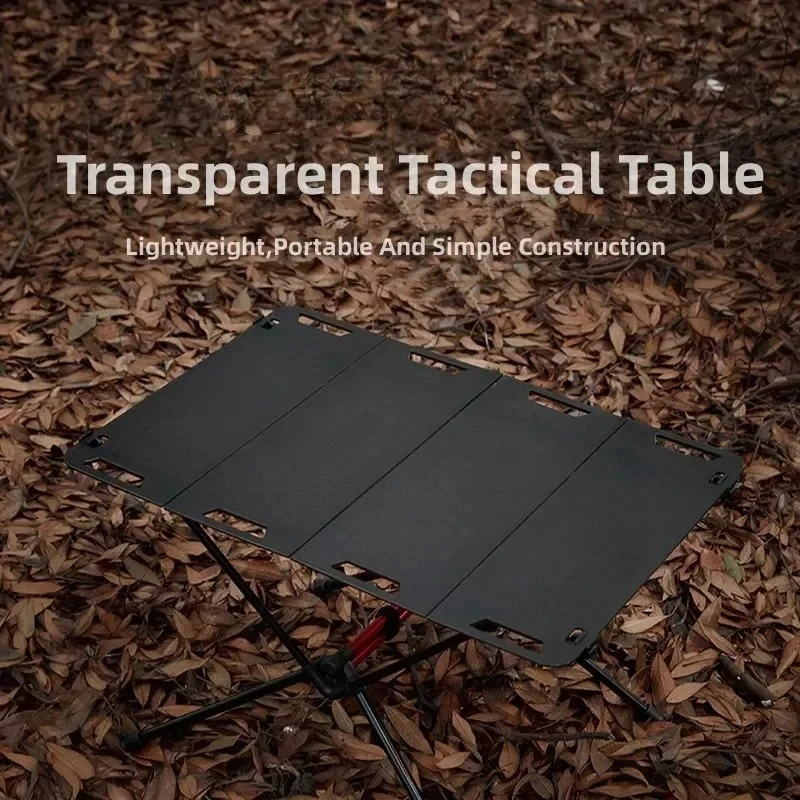 Portable Foldable Camping Table Aluminum Frame Honeycomb PC Top Lightweight Outdoor Tactical Desk Picnic Camping Hiking Travel