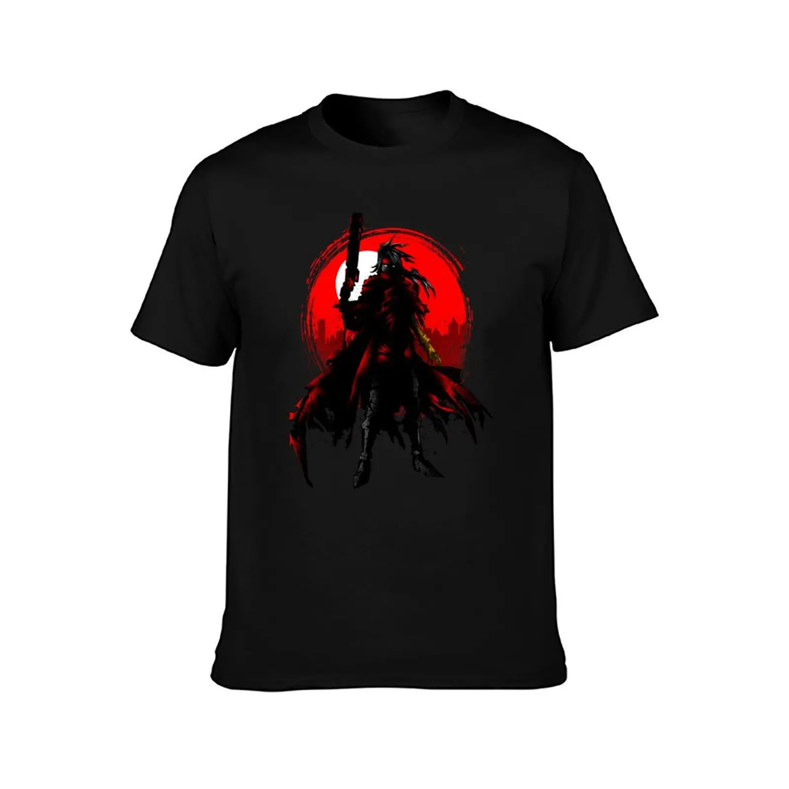 FinalFantasyVII-Dirge of Cerberus T-Shirt Minimalist Plain Crew Neck T-Shirt