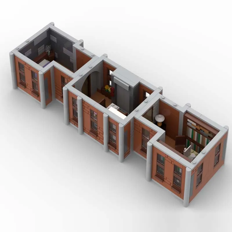 741 قطعة فيلم MOC اللبنات أرضية إضافية للمجموعة 76294 العمارة Diorama تكنولوجيا الطوب جمع اللعب MOC-23479