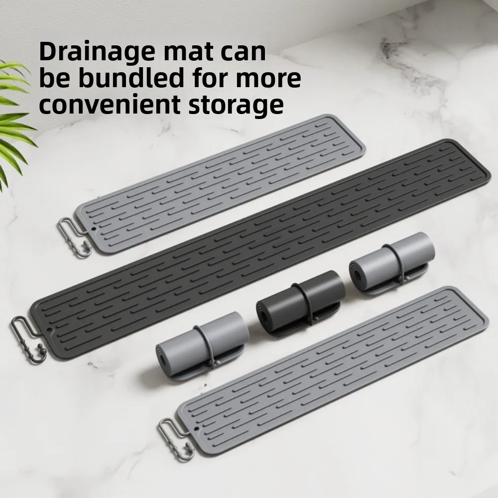 

Нескользящий силиконовый коврик для сушки, длинная полоска, термостойкая кухонная столешница, посуда, подставка для чашек, кофе-бар, необходимые аксессуары