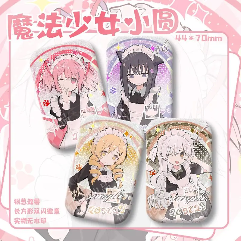 

Anime Puella Magi Madoka Magica Momoe Nagisa Tomoe Mami Badge Jacket Jeans Lapel Pin Collection Brooch Ornament Halloween Gift