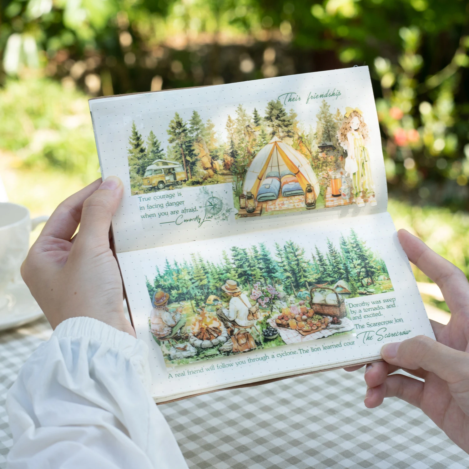 1 لفة طبيعة التخييم موضوع المناظر الطبيعية الخلابة PET الشريط لسكرابوكينغ DIY بها بنفسك حساب اليد مادة الكولاج جراب هاتف دفتر الديكور