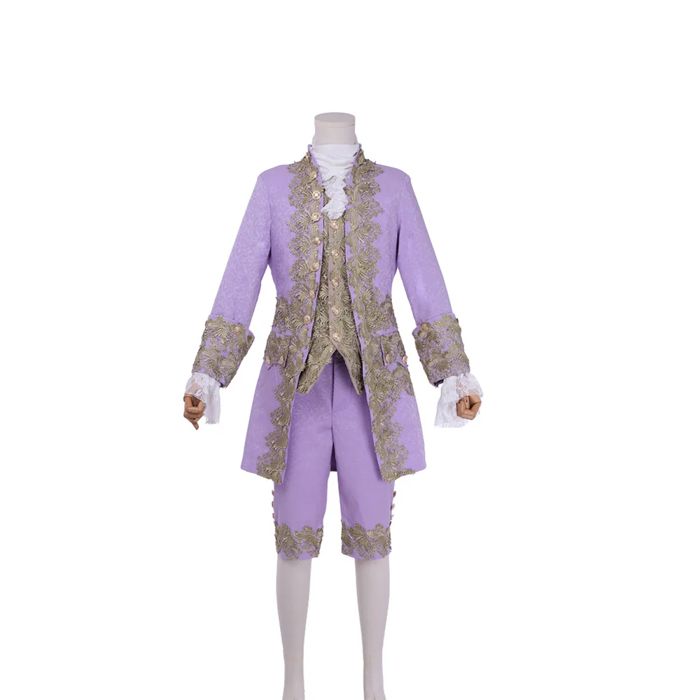 

Men's Victorian Rococo Costume 18th Century Regency Court Prince Tailcoat Suits Vintage Court Noble Cocktail Party Outfits