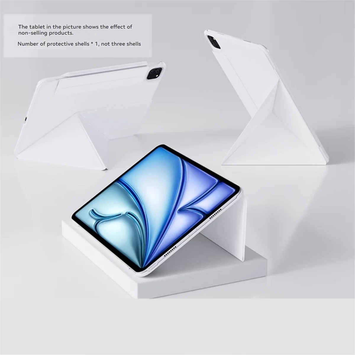 

N97R For IPad Case with Pen Slot Holder Double-Sided Clip Protective Cover Thin and Light 13inch for IPad Pro 2024 White