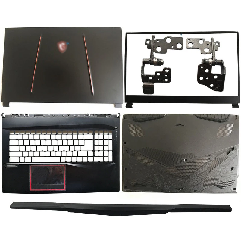 

New Metal Laptop LCD Back Cover/Front Bezel/Hinges/Palmrest/Bottom Case For MSI GE75 GE75MVR 8RE 8RF MS-17E1 3077E1A211Y311