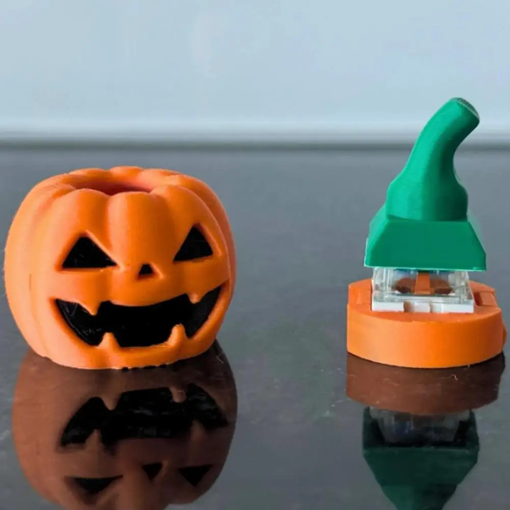 Halloween Decompression Toys Portable Anxiety Relief Toys Halloween Pumpkin Clicker Toy 3d Printed Mechanical Shaft for Kids
