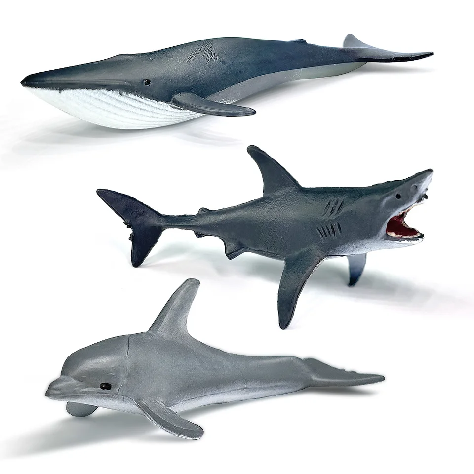 Petite figurine de baleine à bosse - Animal en plastique souple pour diorama ou aquarium - Jouet animal océanique miniature réaliste - Mini figurine de baleine - France