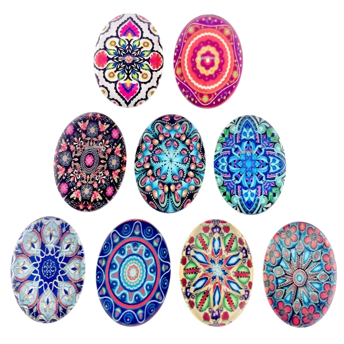 18x25mm Mixed Style Oval Glass Cabochon Dome Jewelry Finding Cameo Pendant Settings 20pcs/lot (K05510)