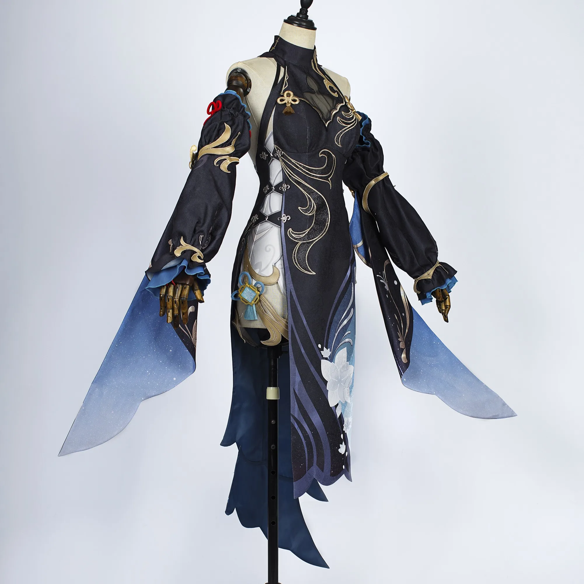 Shenhe تأثيري لعبة Genshin تأثير زهرة الصقيع الندى زي شيونغسام موحدة مجموعة كاملة للحزب كوميك كون