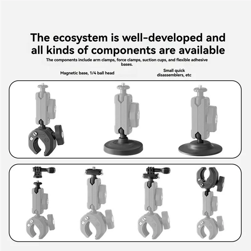 b04c-マウントクランプスタンドオートバイアクセサリーブラックアンカーアクションカメラ-insta360-x5-エースプロ-2-gopro-13-金属アルミニウム