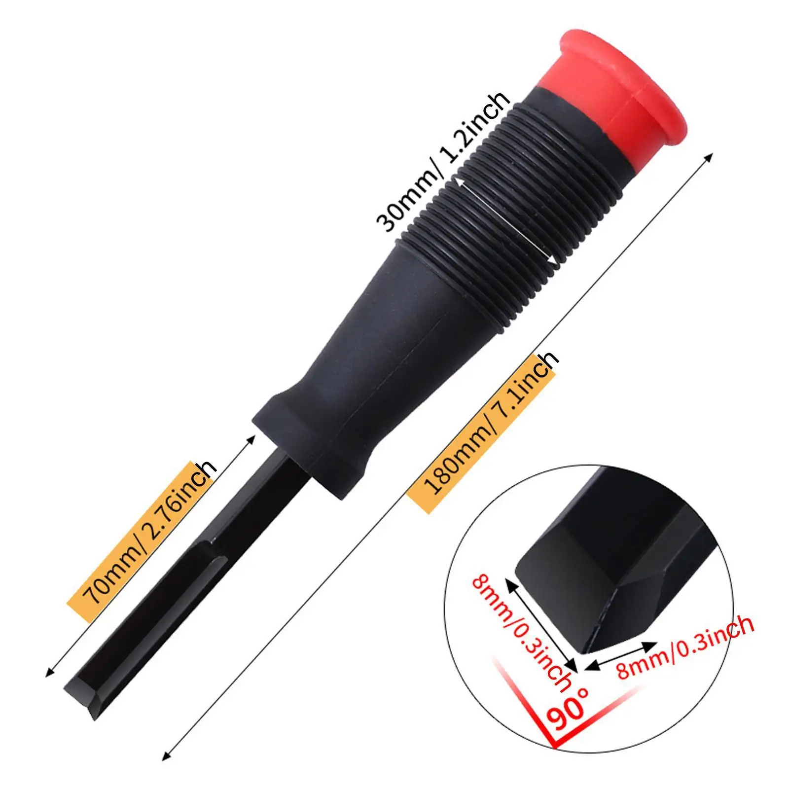 Square Mortise Chisel Wood Sculpture Tool Hand Tool Corner Wood Chisel for DIY Beginners Crafting Door Installation Woodworker