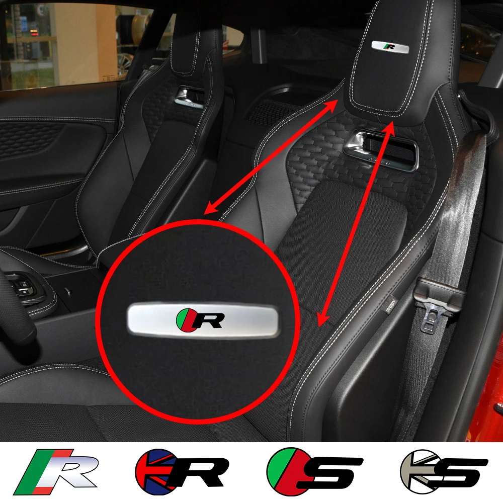 Car Metal Emblem Seat Sticker Auto anti-kick pad floor mat Badge For Jaguar E-Pace F-Pace F-Type I-Pace XE XF S XKR SVR R-Sport