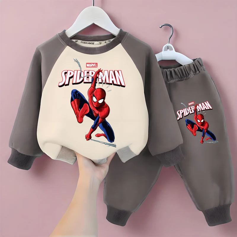 ديزني الخريف طفل الفتيان الرجل العنكبوت الملابس المطبوعة مجموعة طفل بلوزات البلوز بلوزات وسراويل 2 قطعة دعوى الأطفال رياضية #3
