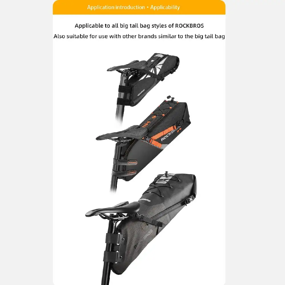 ROCKBROS Fahrrad-Sattelverlängerungshalterung aus Aluminiumlegierung, Stabiler Halter für Fahrradtaschen, Erweiterter Gepäckträger – Detail 3