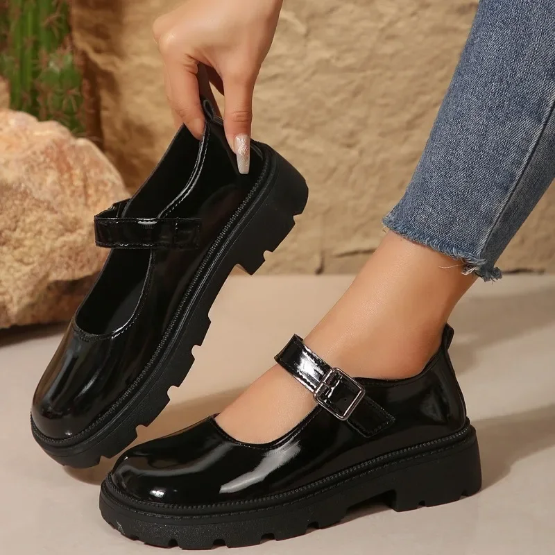 New Lolita Shoes Japanese Mary Jane Shoe Women Vintage Girls Students JK Uniform Platform Shoes Cosplay High Heels Plus Size 42