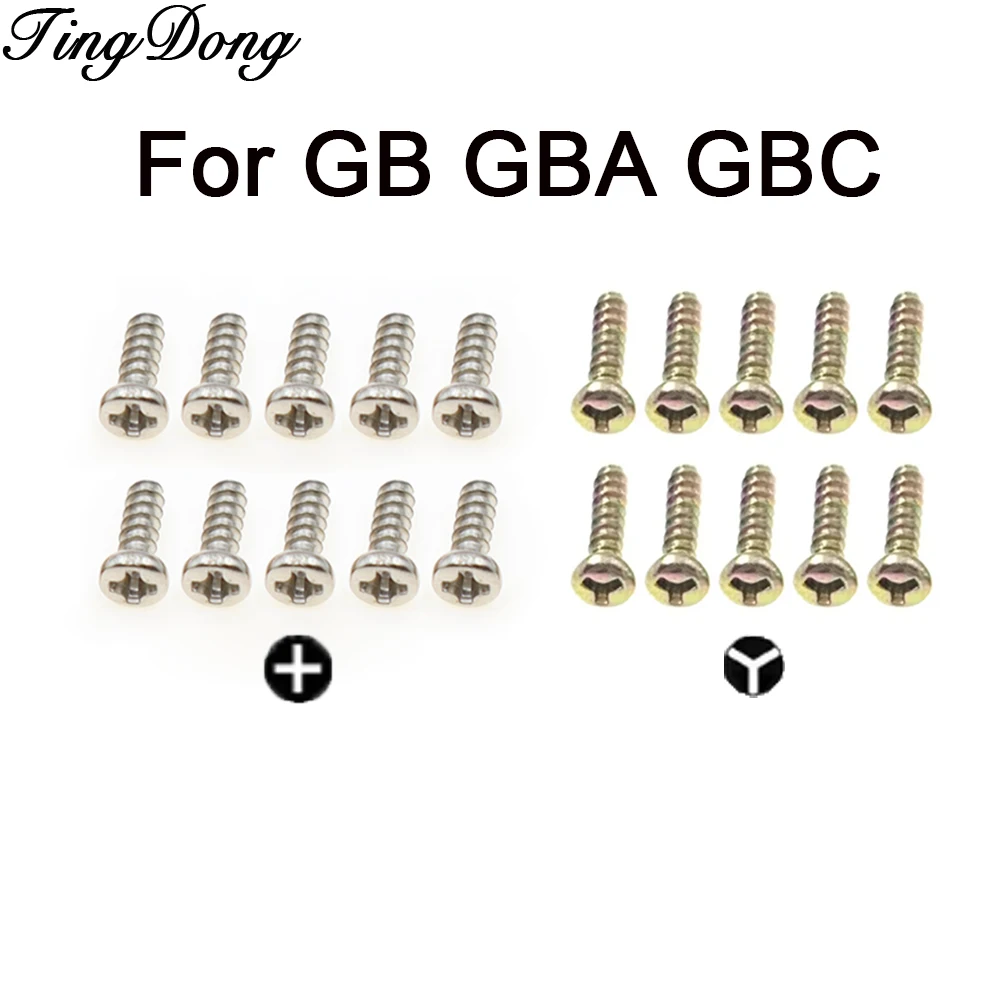 10/20pcs  Universal Y-Tri-Wing & Phillips Screws For GB/GBC/GBA Game Console Shell Repair