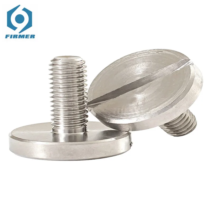 

20 Pcs GB833 Flat Head Big Round Head One Word Hand Screw 304 Stainless Steel Material Slotted Decoration Advertising M2M2.5