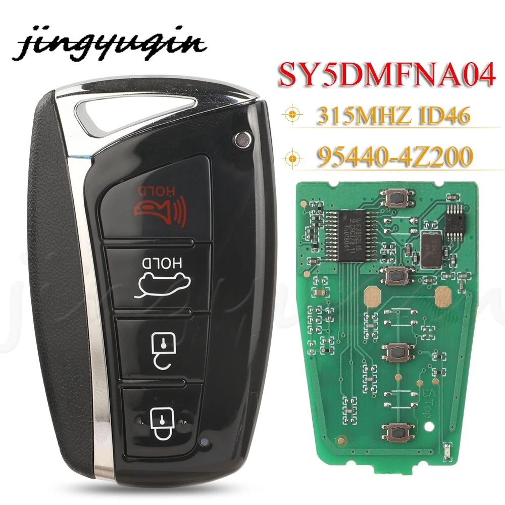 jingyuqin 95440-4Z200 4 Buttons Remote Keyless Card 315MHZ ID46 For Hyundai Santa Fe 2013-2017 Genesis Smart Car Key SY5DMFNA04