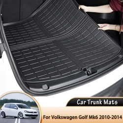 Car Rear Trunk Mats Floor Waterproof Tray Liner Cargo Boot Carpet Muds for VW Volkswagen Golf 6 Mk6 Jetta Vento GTI 5K 2010~2014