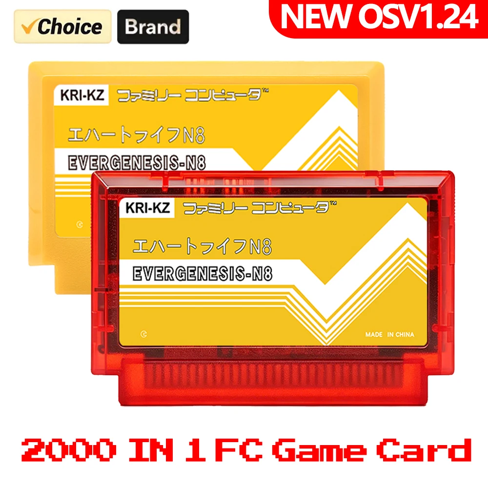 Nueva Tarjeta de Juego FC N8 con Sistema Operativo V1.24, Compatible con 177 Mappers, 2000 en 1, Tarjeta Flash para Consola de Videojuegos Original Family Computer de 8 bits