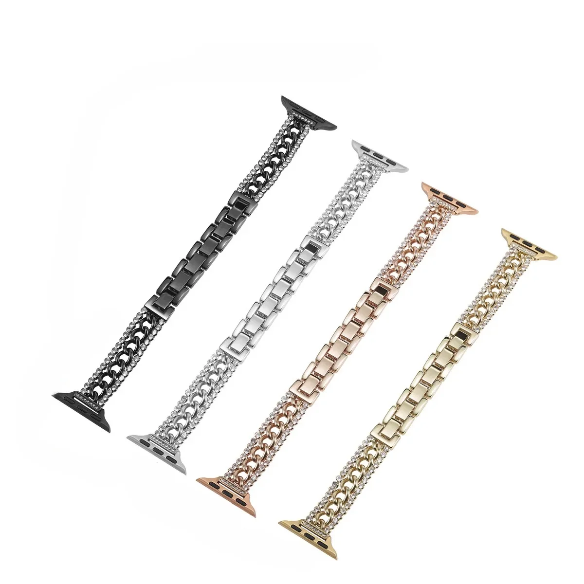 Pulseira de relógio para iwatch 42/44/45/46/49mm 38/40/41mm pulseira de relógio de metal fashion para série de relógio ultra2 série 10/9/8/7/6/5/4/3/2/1_voghion.com
