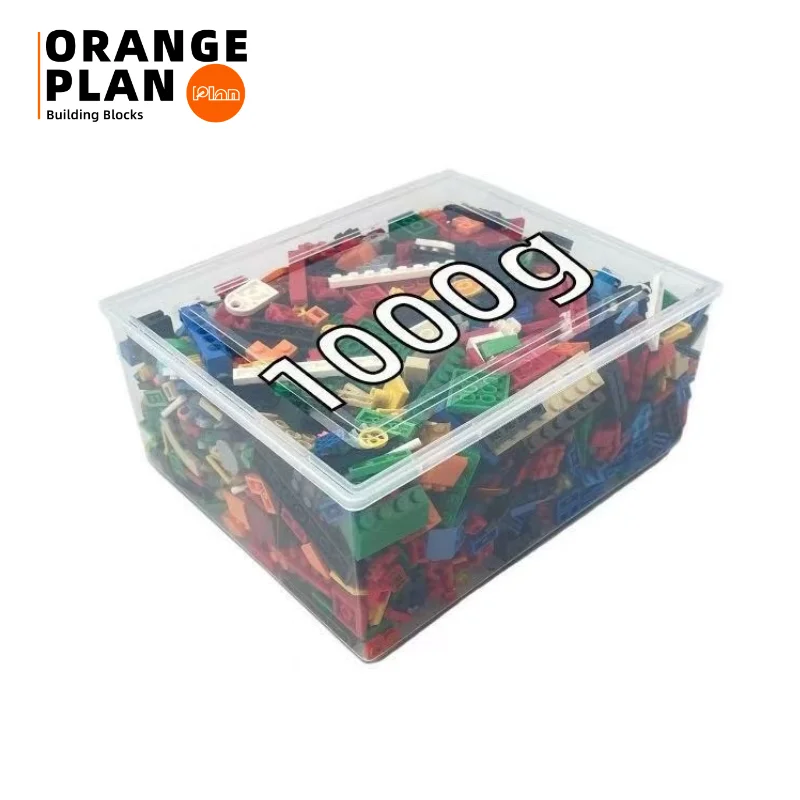 オレンジプラン 200g/500g/1000g 小粒ブロックパーツ MOC ブロックおもちゃ 収納ボックス入り DIY 組み立てブロック