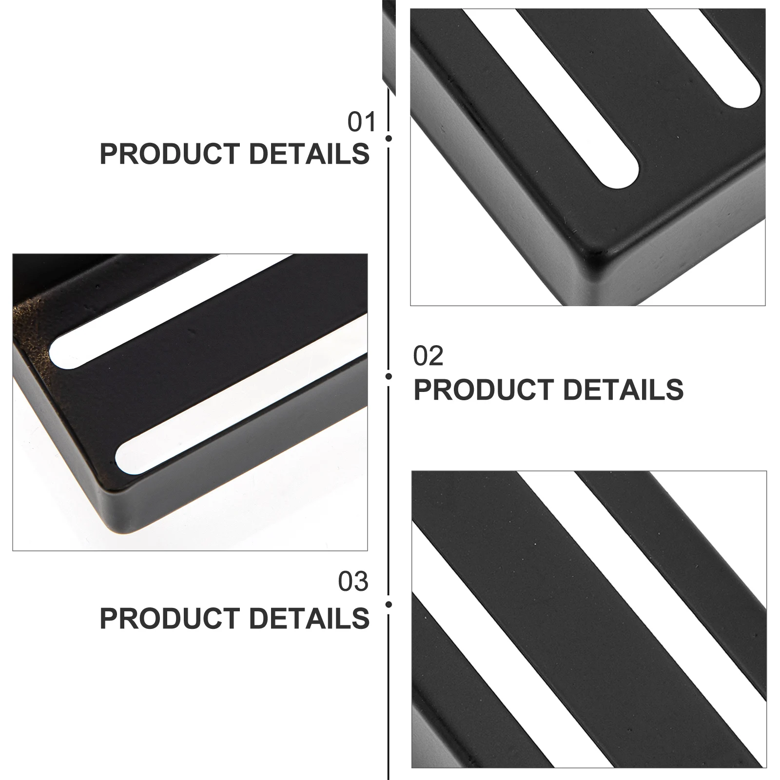

Guitar Pickups Electric Frame Humbucker Cover Single Coil Accesories Accessories Metal Black