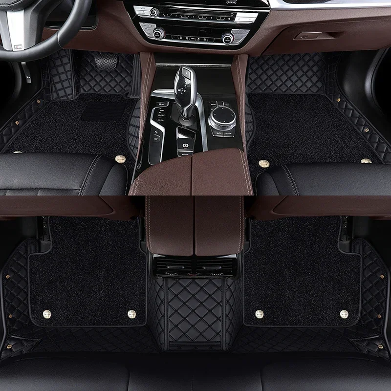 Luxury Double Deck Full Coverage Car Floor Mats for BMW X6 E71 2008-2014 F16 G06 X7 G07 6 Seat 7 Seat Car Accessories